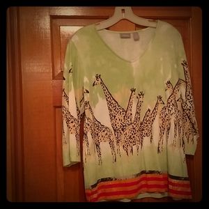 Chicos giraffe print  top